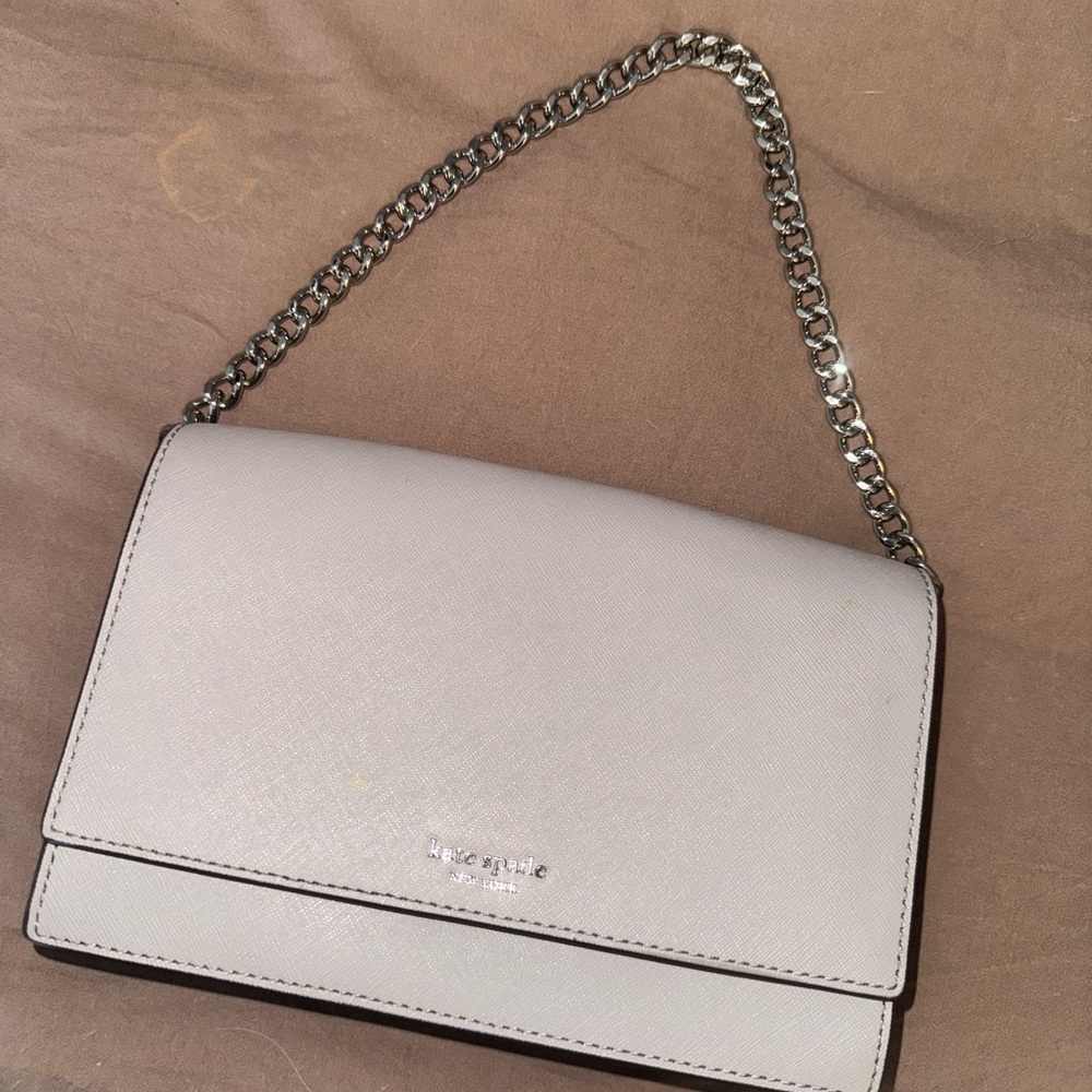 Kate Spade Light Gray Crossbody Bag and wallet